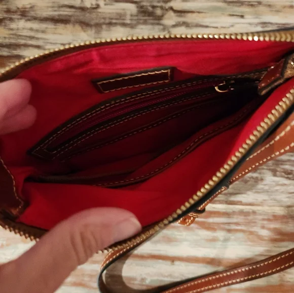 Dooney & Bourke Pebble Grain Letter Carrier Crossbody Midnight Blue - Picture 7 of 16